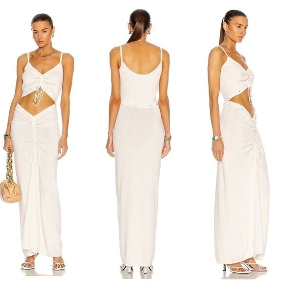 Christopher Esber Ruched Disconnect Cami Maxi Dress SZ L $700 - Picture 2 of 9